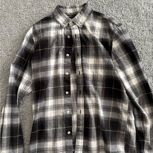 Banana Republic Flannel Untucked Plaid Shirt small